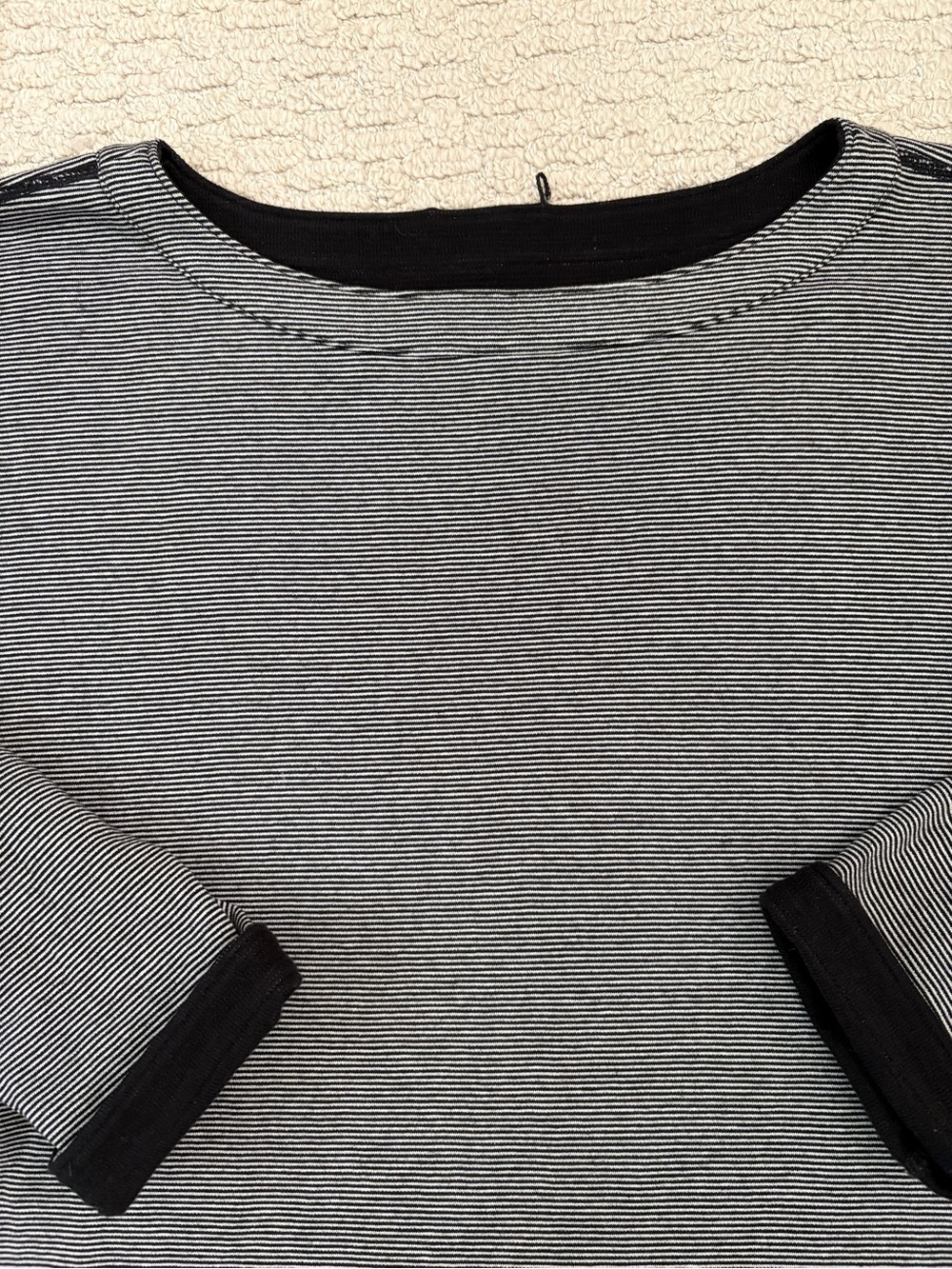 Eileen Fisher reversible black-and-white striped top size large - Picture 4 of 7